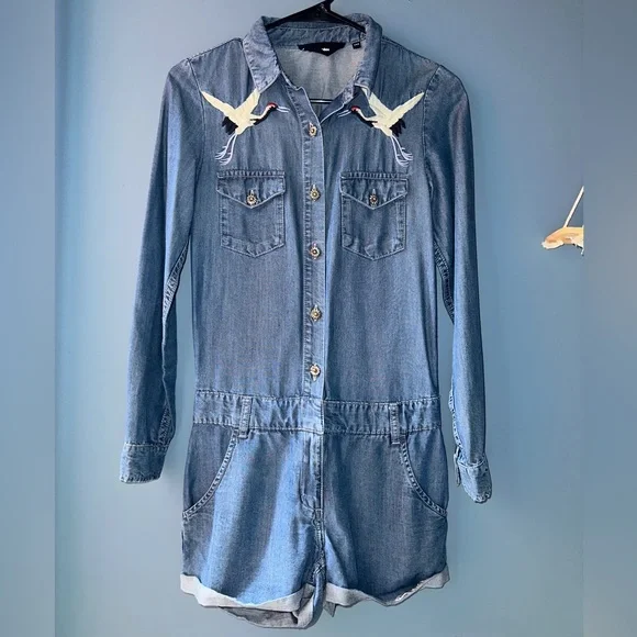 The Kooples Pants Jumpsuits Kooples Longsleeve Denim